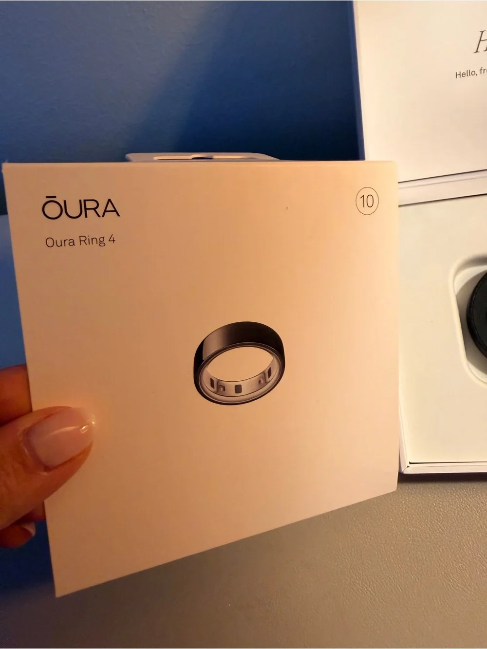 Oura Black Ring Charger with White Presentation Box